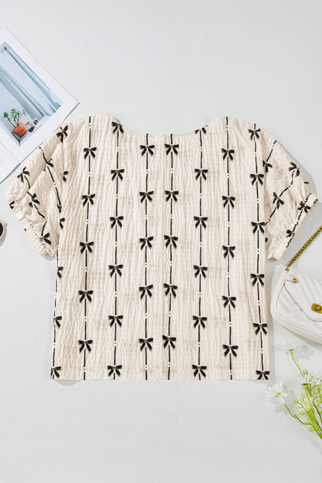 Bow Bliss Crinkle Top