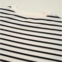  Mono Stripe Lace Flutter Top