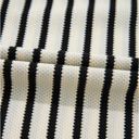  Mono Stripe Lace Flutter Top
