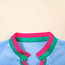 Sky Pop Puff Blouse