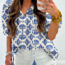  Azure Medallion Tassel Top