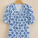  Azure Medallion Tassel Top