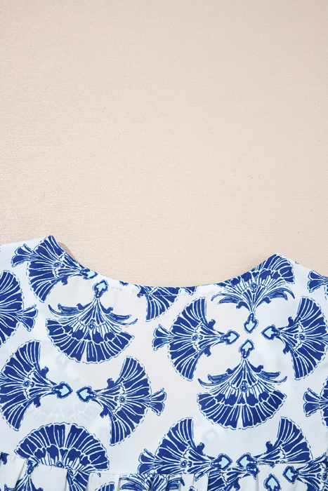 Azure Medallion Tassel Top
