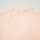 Blush Pearl Ribbon-Sleeve Blouse