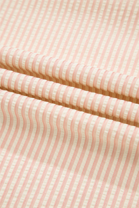 Blush Pearl Ribbon-Sleeve Blouse