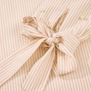  Blush Pearl Ribbon-Sleeve Blouse