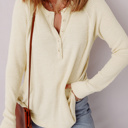  Buttercream Henley Top