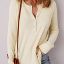  Buttercream Henley Top
