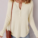  Buttercream Henley Top