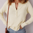  Buttercream Henley Top