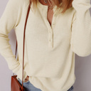  Buttercream Henley Top