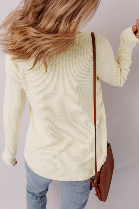 Buttercream Henley Top