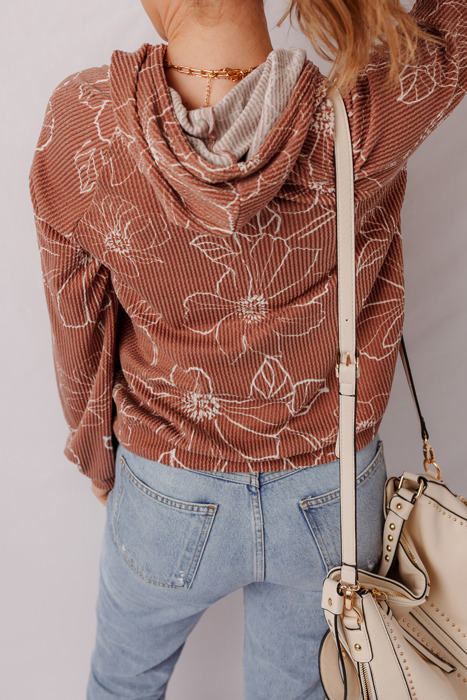 Rust Blossom Hoodie
