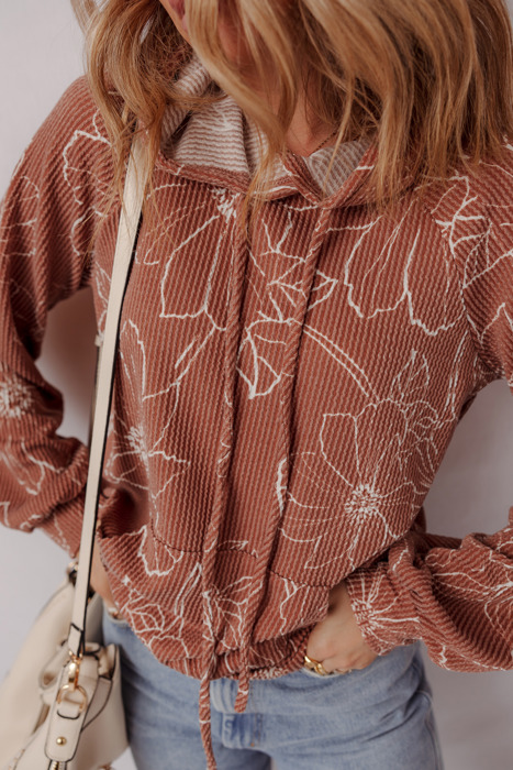 Rust Blossom Hoodie