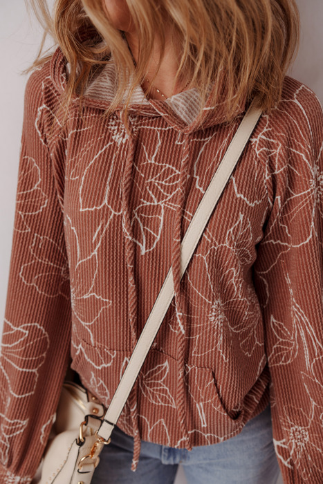 Rust Blossom Hoodie