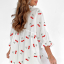  Cherry Whisper Babydoll Blouse