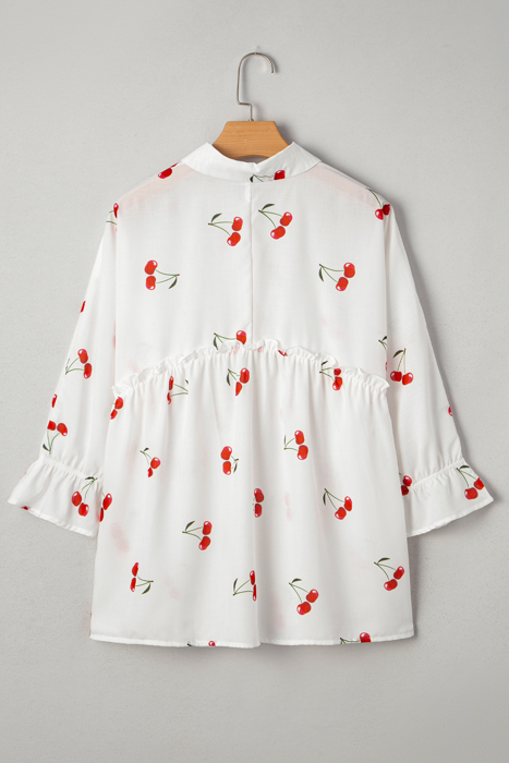 Cherry Whisper Babydoll Blouse