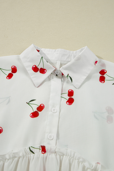 Cherry Whisper Babydoll Blouse