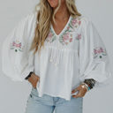  Wildflower Whimsy Peasant Top