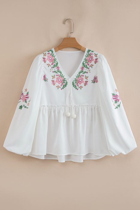 Wildflower Whimsy Peasant Top