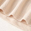  Cream Waffle Hooded Pullover