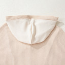  Cream Waffle Hooded Pullover