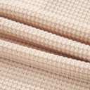  Cream Waffle Hooded Pullover