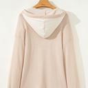  Cream Waffle Hooded Pullover