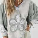  Meadow Blossom Patchwork Hoodie