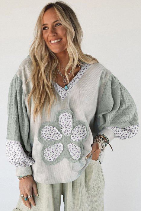 Meadow Blossom Patchwork Hoodie