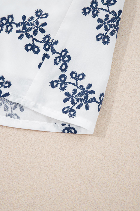Midnight Bloom Embroidered Blouse