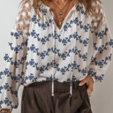  Midnight Bloom Embroidered Blouse