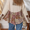  Paisley Patchwork Waffle Top