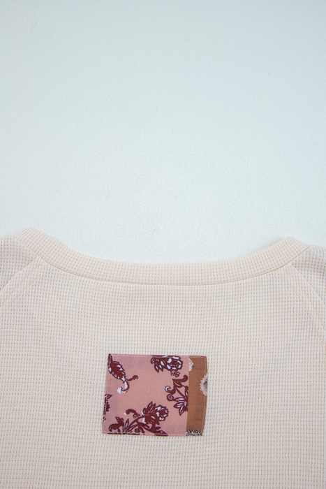 Paisley Patchwork Waffle Top