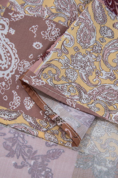 Paisley Patchwork Waffle Top