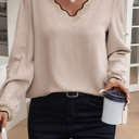  Scallop Edge Blouse
