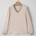  Scallop Edge Blouse
