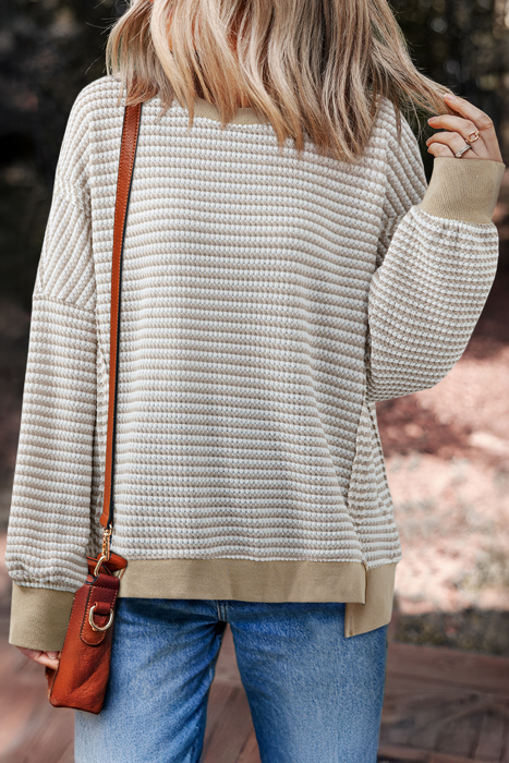 Striped Ease Knit Pullover