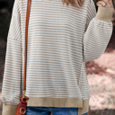  Striped Ease Knit Pullover