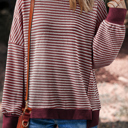  Striped Ease Knit Pullover