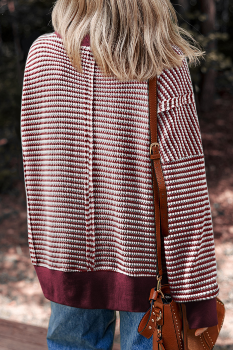 Striped Ease Knit Pullover