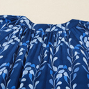  Cobalt Leaf Whisper Blouse