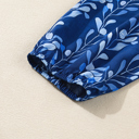  Cobalt Leaf Whisper Blouse