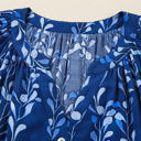  Cobalt Leaf Whisper Blouse