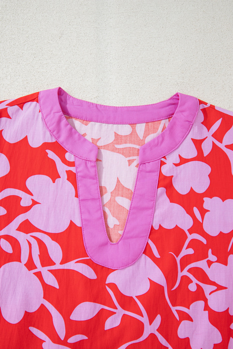 Coral Peony Whisper Blouse