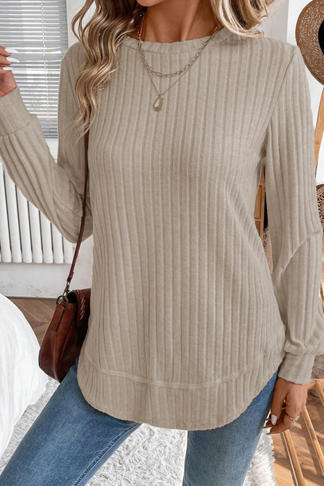 Soft Horizon Ribbed Knit Top