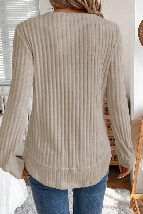 Soft Horizon Ribbed Knit Top