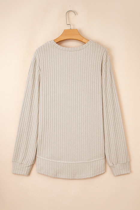 Soft Horizon Ribbed Knit Top