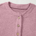  Misty Pink Knit Henley