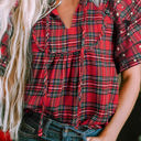  Festive Pearl Tartan Blouse